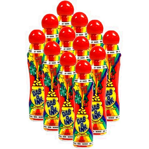 Dab-O-Ink One Dozen 3oz Red Bingo Dauber