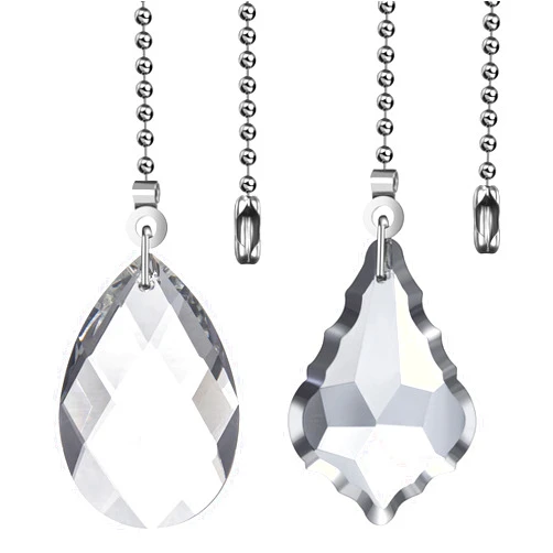LINGTONG 2PCS Ceiling Fan Pull Chains, Premium Fan Pull Chain with 20-inches Extension Chains