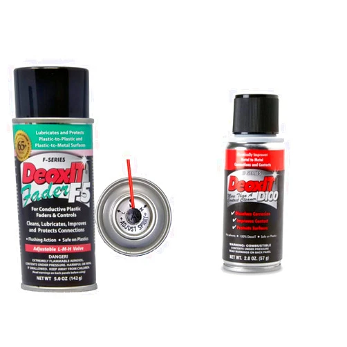 HOSA CAIG DeoxIT FaderLube Lubricant 5 oz. & Hosa D100S-2 CAIG DeoxIT 100% Spray Contact Cleaner, 2 oz.