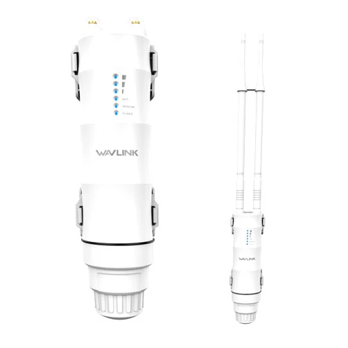 WAVLINK AC1200 Outdoor Long Range Wi-Fi Extender,Dual Band Outdoor Access Point with Active/Passive PoE,WAN/LAN Port,IP67 Waterproof,Supports AP/Router/Repeater Mode,2x7dBi High-Gain Antennas