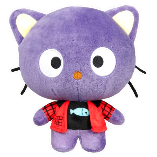 Hello Kitty and Friends Series 2, Chococat 8-inch Punks Plush - Officially Licensed Sanrio Product from Jazwares - Ages 6+