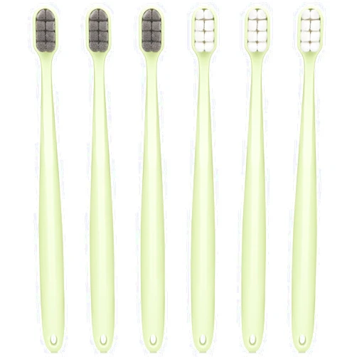 Oralphi Extra Soft Toothbrushes for Adults Sensitive Gums, Upgraded 20000 Soft Bristles Toothbrush with 8 Holes, Compact Small Head Portable Micro Nano Toothbrush for Pregnant Women, Elderly (6 Pack)