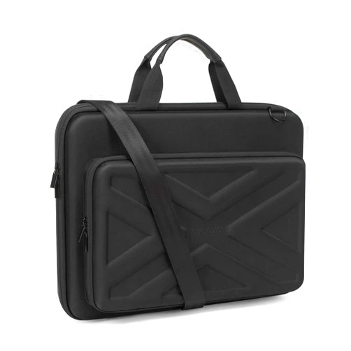 MOSISO Hard Shell Laptop Case for Men Women,15-15.6 inch Computer Bag Compatible with MacBook, HP, Dell, Lenovo, Asus, Notebook,16 inch Laptop Bag with Front Pocket & Shoulder Strap, Black