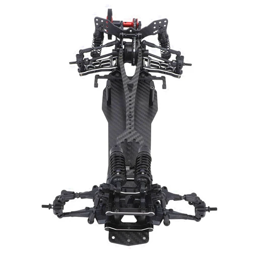 Alomejor RC Carbon Fiber Frame Kit 265mm Wheelbase 1/10 Flat Sports Car Frame 1/10 Scale RC Car Spare Parts Black