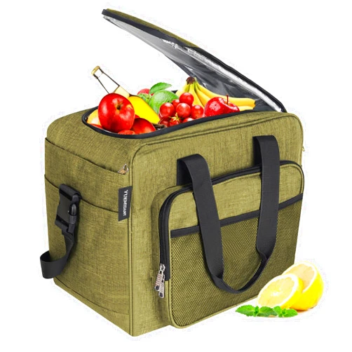 YUEMIDAMY Electric Car Cooler Plug in, 26 Quarts Large Car Fridge Portable Refrigerator for Trave/ Outdoor/ Camping/ Parts (Dark Green)