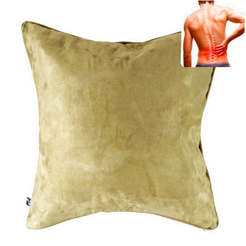 AJUVIA QiPillow - Pain Relieving Ergonomic & Orthopedic Back Lumbar & Posture Support Sitting Cushion for Chair, Couch, Bed | Versatile, Firm & Adjustable Orthopedic Seat Throw Pillow (Sage)