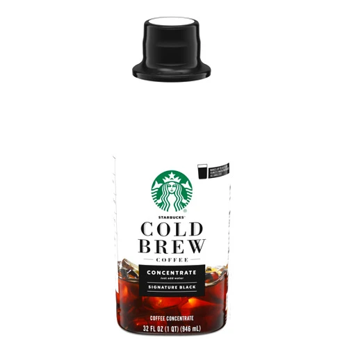 Starbucks Cold Brew Coffee Concentrate, Signature Black, 100% Arabica, Multi-Serve Bottle (32 Fl Oz)