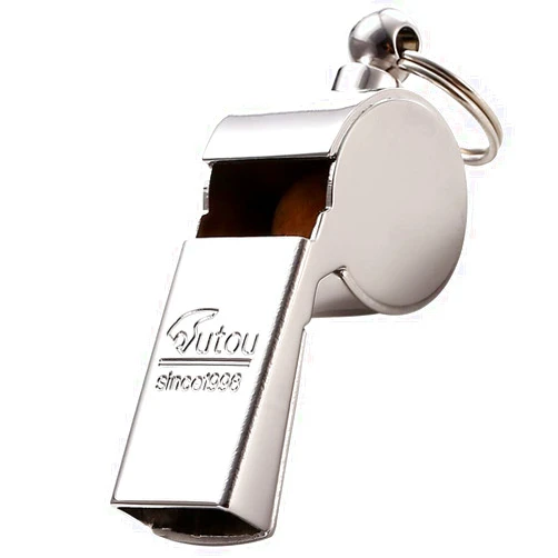 HUTOU Whistle L5018 Brass Whistle with Lanyard, Loud Crisp Sound Whistle Ideal for Coaches, Teacers and hikers