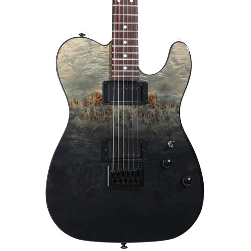 Schecter PT Standard Electric Guitar - Black Fade Burst Burl