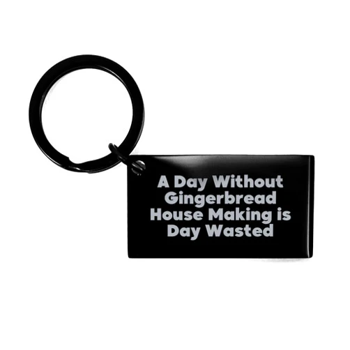 Generic Gingerbread House Making Fun Keychain Gifts for Christmas - Inspirational Motivational Quote - Gifts from Grandma to Grandkids for Unique Holiday Presents