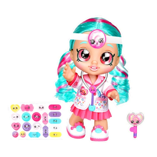 Kindi Kids Fun Time 10 Inch Doll, Dr Cindy Pops with Stethoscope and Shopkins Inspired Lollipop| Changeable Clothes and Removable Shoes | for Ages 3+