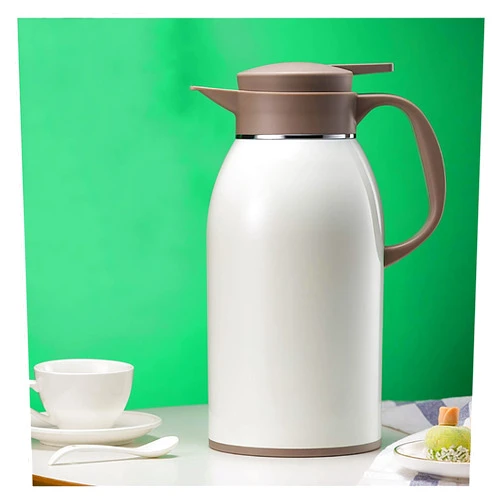 MESURG Vacuum Insulated Jug Thermal Carafe Stainless Steel Double Wall Insulation Pot for Coffee Juice Milk Tea Beverages,Insulated Vacuum 48 Hours Hot and Cool Retention,2 Litre