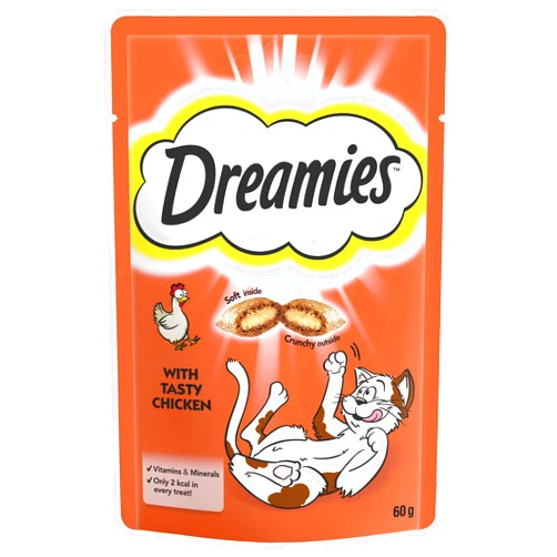 Dreamies Chicken Cat Treats 60 g (Pack of 8)