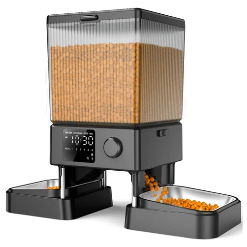 oneisall Automatic Cat Feeder for 2 Cats, 20 Cups/5L Automatic Cat Food Dispenser for Small Pets Indoor, Timed Cat Feeder for Dry Food