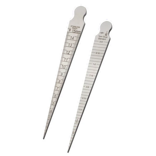 GZTIGWELD 1-15mm 1/32-5/8 Stainless Taper Welding Gauge Inch & Metric 2PK