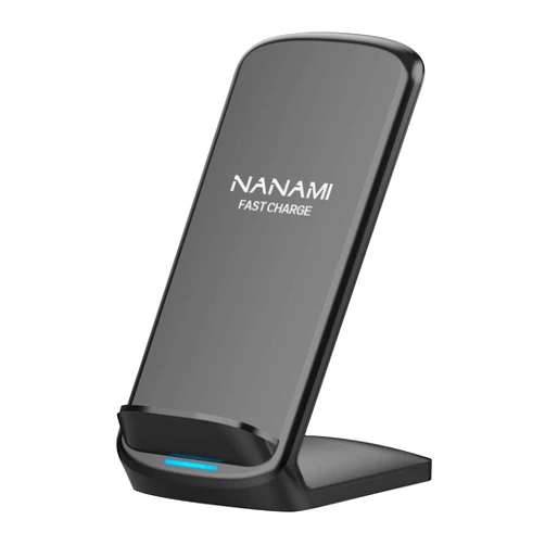 NANAMI Upgraded Fast Wireless Charger,Qi-Certified Wireless Charging Stand Compatible Samsung Galaxy S21 S20 S10 S9 S8/Note 20 Ultra/10/9 & Qi Phone Charger for iPhone 12/SE 2020/11 Pro/XR/XS Max/X/8 Classic Black