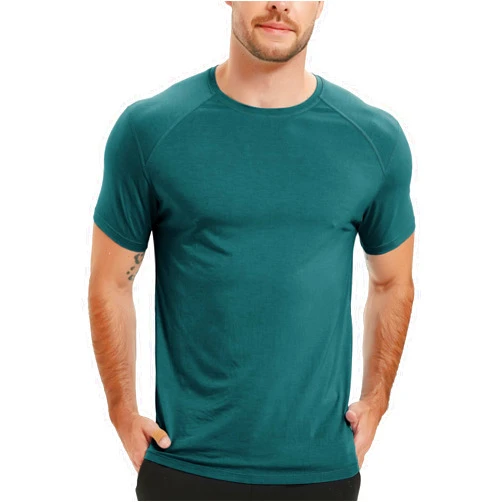 Netdraw Men's Bamboo Viscose Workout Shirt Short/Long Sleeve Lightweight Cooling Running Hiking T-Shirt