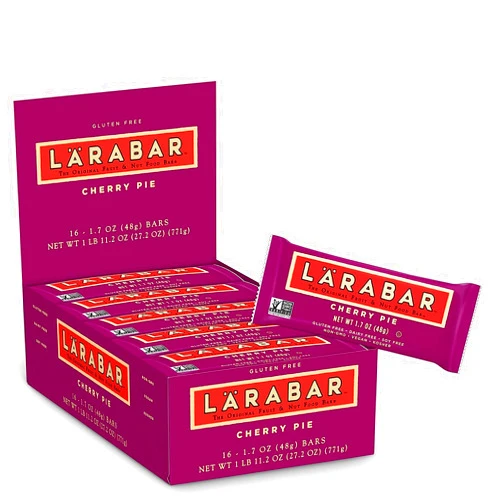 LÄRABAR Larabar Cherry Pie, Gluten Free Vegan Fruit & Nut Bar, 1.7 oz Bars, 16 Ct