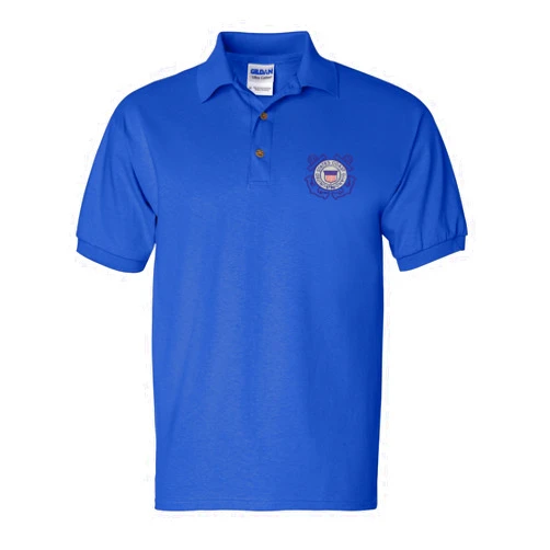 ALLNTRENDS Men's Polo T Shirt Coast Guard Embroidered USCG Top USA Embroidery