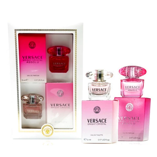 Versace Mini Bright Crystal and Bright Crystal Absolu Set