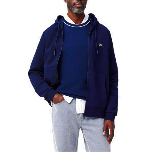 Lacoste mens Classic Fit Hooded Zippered Sweatshirt