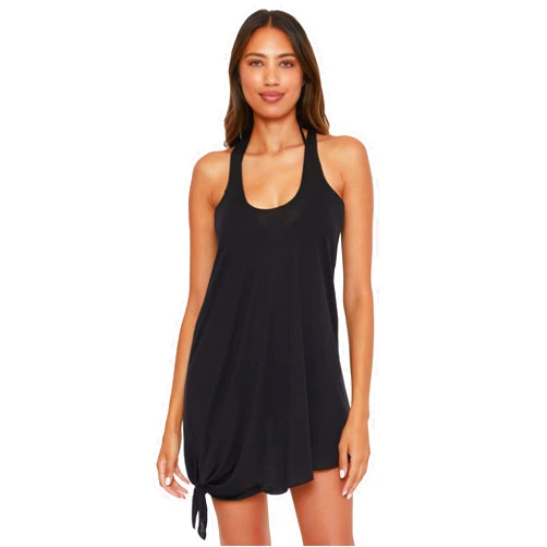 BECCA Women's Breezy Basics Knot Dress, Scoop Neck, Beach Cover Ups