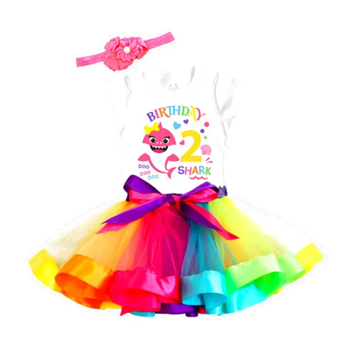 Luke and Lulu Baby Shark Birthday Outfit Girl Design - 2nd Birthday Girl