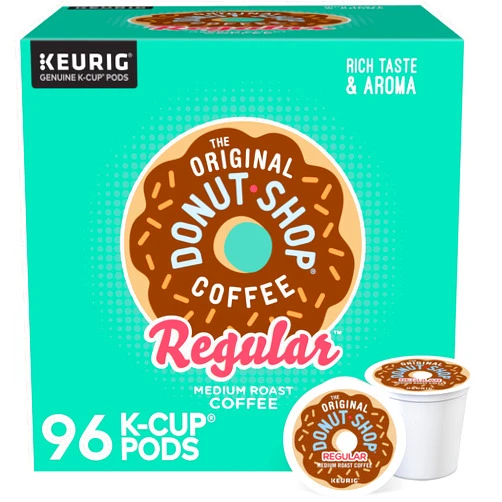 The Original Donut Shop Regular Keurig Single-Serve K-Cup Pods, Medium Roast Coffee, 96 Count