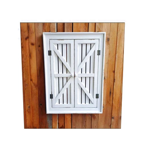 Zklaseot Wall Decoration Window, False Window Garden Decoration Wooden for A Living Room Shooting Props, Openable (Color : White, Size : 57x65cm)