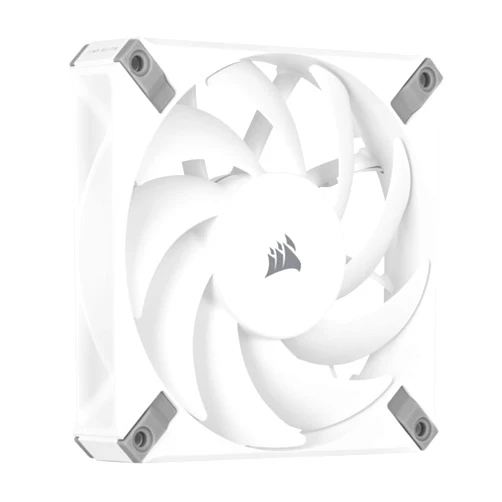 Corsair AF120 Elite, High-Performance 120mm PWM Fluid Dynamic Bearing Fan with AirGuide Technology (Low-Noise, Zero RPM Mode Support) Single Pack - White