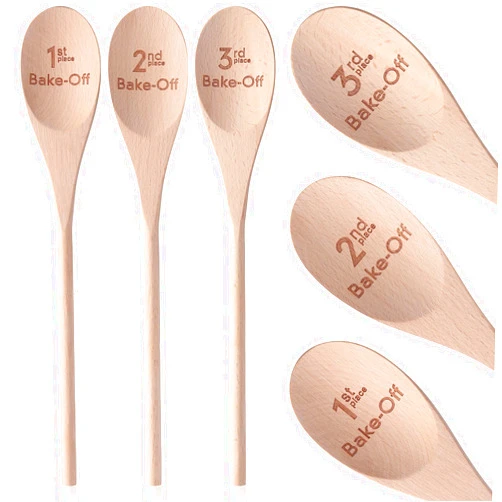 Leinuosen 3 Pcs Wooden Spoon Bake off Awards 12 Inch Bake off Trophy Prize 1st, 2nd, 3rd Place Cooking Gifts for Food Cook Contest Competition Party Supplies