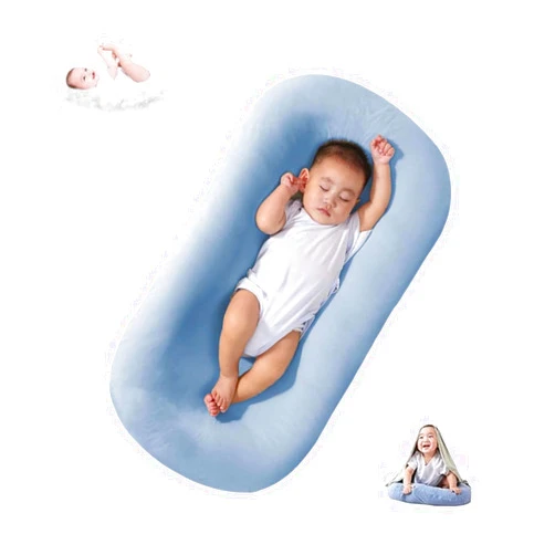 DAOLUAN Baby Lounger Pillow for Newborn Babies 0-24 Months, Bionic Organic Lounger for Baby, Soft Cotton Breathable Baby Nest Sleeper
