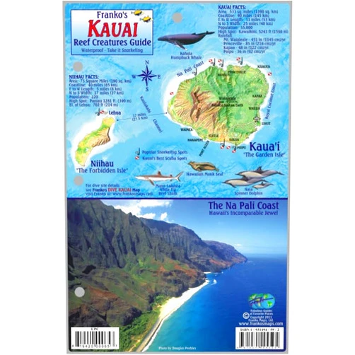 Hanky panky Franko Maps Kauai Reef Creatures Fish ID for Scuba Divers and Snorkelers