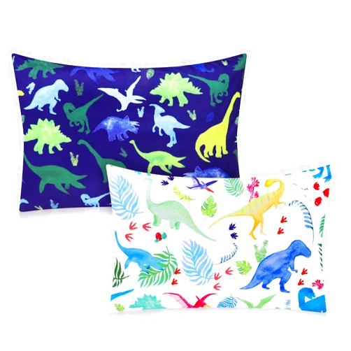 TANOFAR Toddler Pillowcase, Kids Pillow Cover for Sleeping, 2 Pack Dinosaur Set Fit Pillow Sized 13