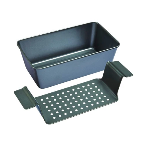 Chicago Metallic Non-Stick 2-Piece Healthy Meatloaf Set, Grey