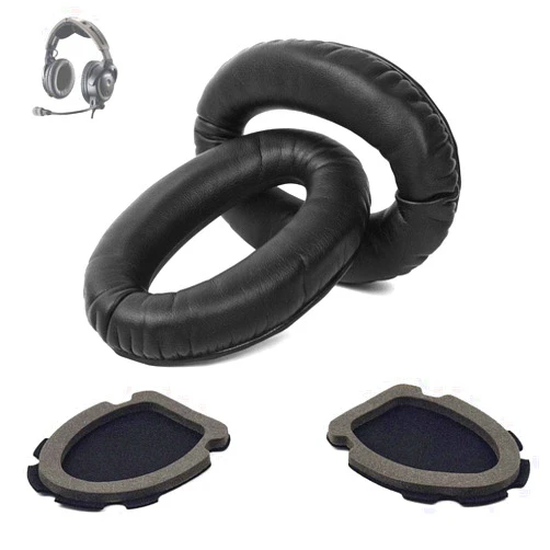 KAPON A20 Headset Replacement Ear Pads Ear Cushions Kit Compatible with Bose Aviation Headset X A10 A20 Headphone Ear Cups Ear Cover Earpads Repair Parts Memory Foam Earpads(Black)