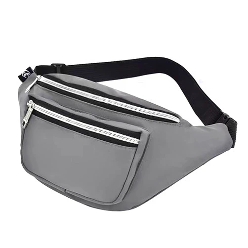 YXFZPAN Black Fanny Pack for Men Women with Adjustable Strap Waist Pouch for Outdoor Sports for Walking Running Travel Hiking Fit All Phones