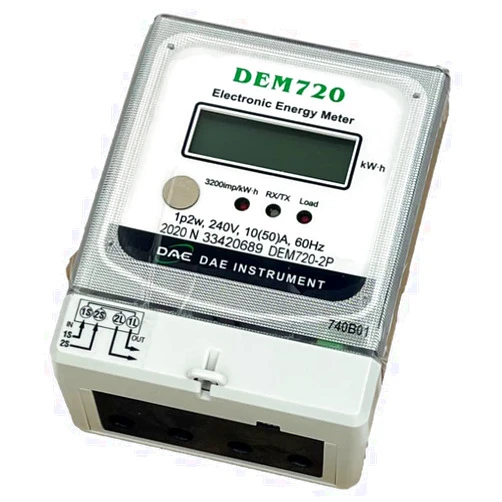 DAE DEM720-2P, 240V Electric kWh Submeter, RS485, 1P2W (2 hot wire), 50A, Internal CT