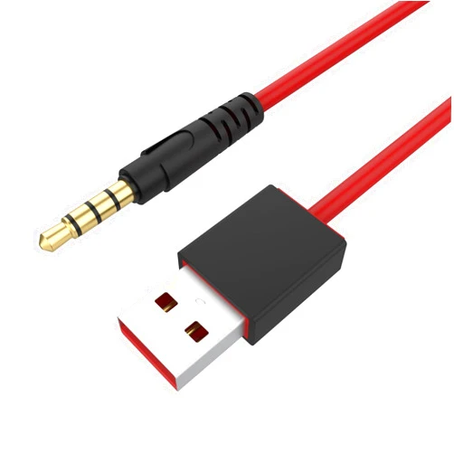 Alitutumao USB 3.5mm Jack Charging Cable Data Sync Cord Compatible with Beats by Dre Studio Solo Wireless Headphones,MP3 Player, iPod Shuffle, Voice Recorder, 3.3FT