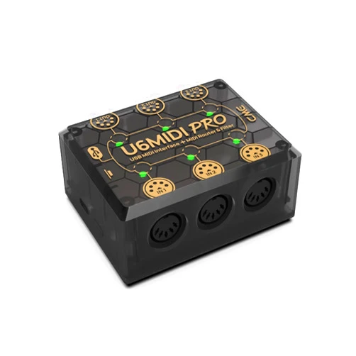 CME U6MIDI Pro - MIDI Interface with Router, Mapper, and Filter - Plug-and-play USB MIDI for computers - Standalone 3-in-3-out MIDI for Merge, Split, Thru