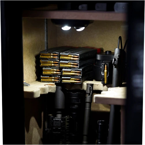 ILLUMISAFE LIGHTS Safe Light - PIR Motion Sensor for Automatic Activation, Two Adjustable LED Lens for Directional Lighting in Gun Safes, Lockers, Cabinets - Safe Accessories, Safe Lights