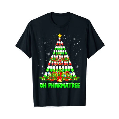 Christmas Tree Pharmacist Pharmacy Technician Oh Pharmatree Christmas Tree Pharmacist Pharmacy Tech Xmas T-Shirt