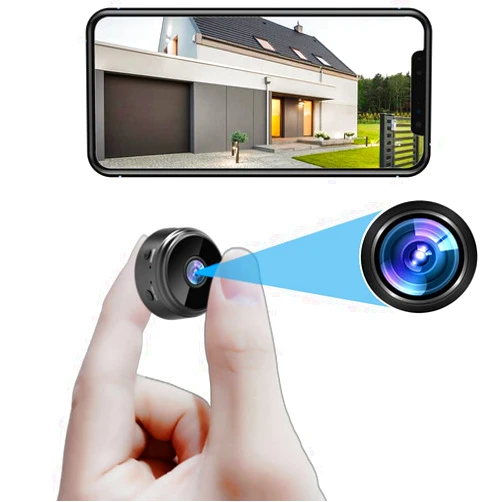 Rorzain Mini WiFi Wireless Camera Small Security Camera, with Real-Time Audio and Video Feed, Mobile APP Wireless Recording-HD Nanny Camera,Mini Camera with Motion Detection Infrared Night Vision Function