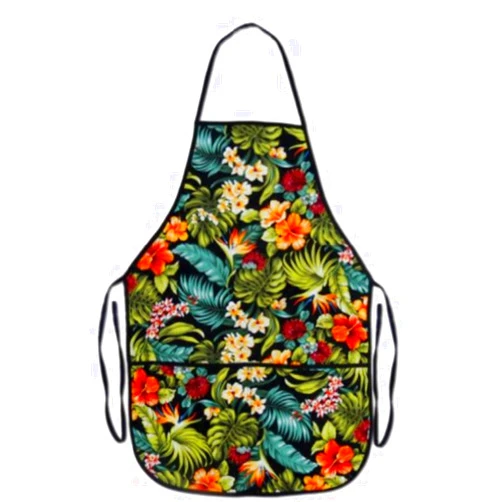 KC Hawaii Hawaiian Fabric Apron Tropical Isle