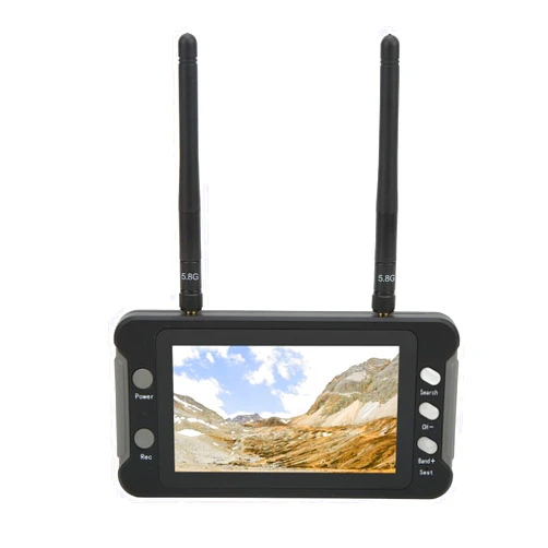 Diydeg FPV Monitor, 5.8GHz 40Channels 4.3 inch LCD Screen Receiver Monitor with DVR & Auto Search, FPV Screen Receiver Built in Battery for RC FPV Quadcopter, FPV Drone, RC Racing Drone
