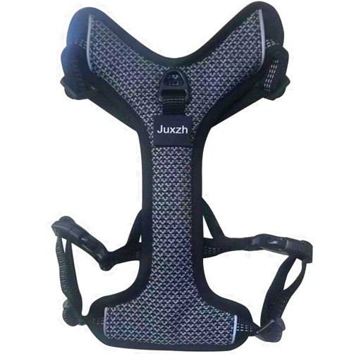 Juxzh Dog Harness Reflective Lightweight No-Pull Adjustable Nylon Pet Training Harness with Soft Padded Pet Vest