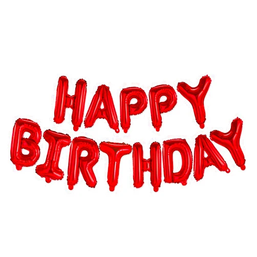 Sosnwk Happy Birthday Banner (3D Lettering) Mylar Foil Letters | Inflatable Party Decor and Event Decorations for Kids and Adults | Reusable, Ecofriendly Fun (Red)