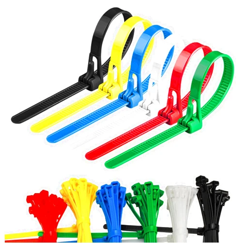 LELE LIFE Reusable Zip Ties 8 Inch, 120pcs Colored Zip Tie Heavy Duty Outdoor Small Cable Ties, Releasable Tie Wraps, Wire Ties Removable for Cord Management (8 Inch)