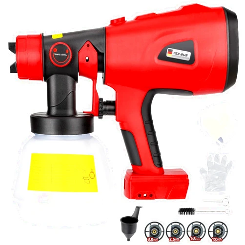 YEX-BUR for Milwaukee Paint Sprayer Cordless, for M18 Paint Gun, 200W 18V Battery Spray Paint Gun for Home Interior and Exterior, House Painting(Battery Not Included)