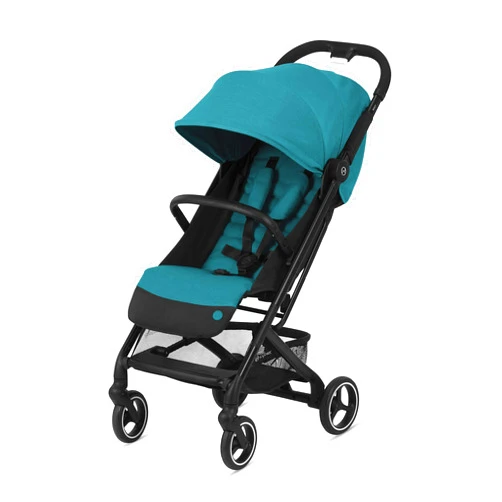 CYBEX Beezy Stroller, Lightweight Baby Stroller, Compact Fold, Compatible with All CYBEX Infant Seats, Stands for Storage, Easy to Carry, Multiple Recline Positions, Travel Stroller, River Blue